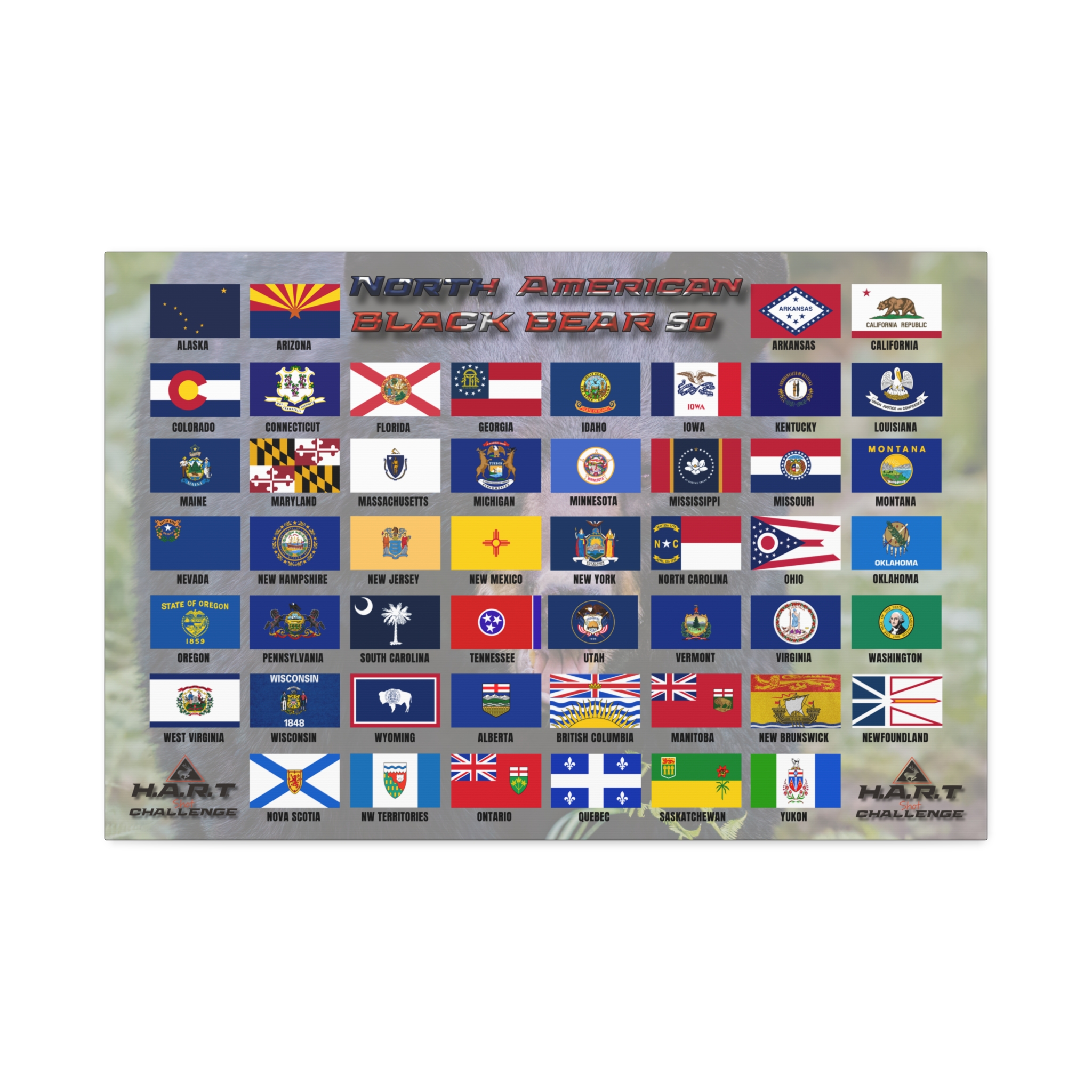 North American Black Bear 50 H.A.R.T Challenge Shot Board